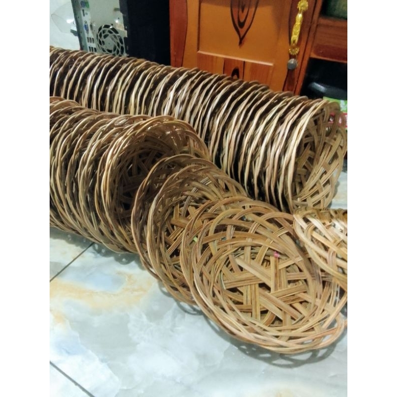 piring lidi murah / piring anyam lidi terlaris