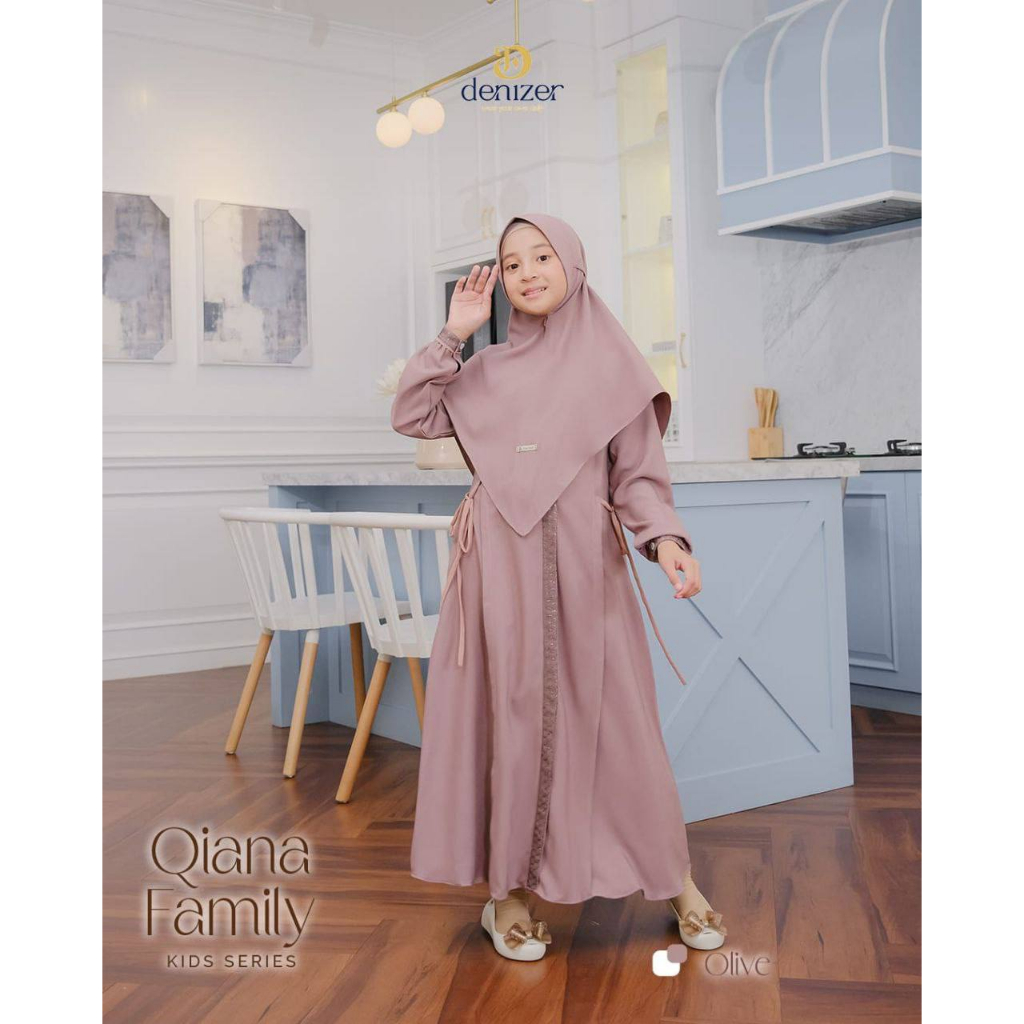 GAMIS ANAK QIANA BY DENIZER / GAMIS MUSLIM PEREMPUAN TERBARU 2023 SIMPLE