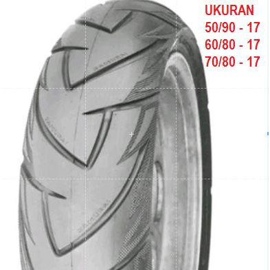 Ban Luar Motor Swallow 50/90 - 60/90 - 70/90 ring 17 Samurai sb128 ukuran 200 - 215 - 250 - 275 X 17