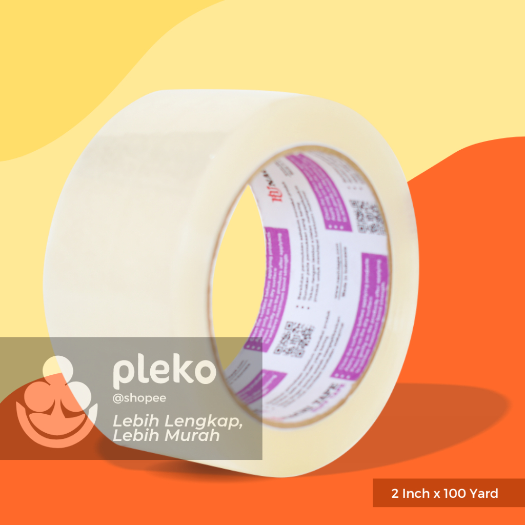 

Nachi Selotip Lakban Bening 2 Inch x 100 Yard Solatip / Isolasi / Stationery Tape