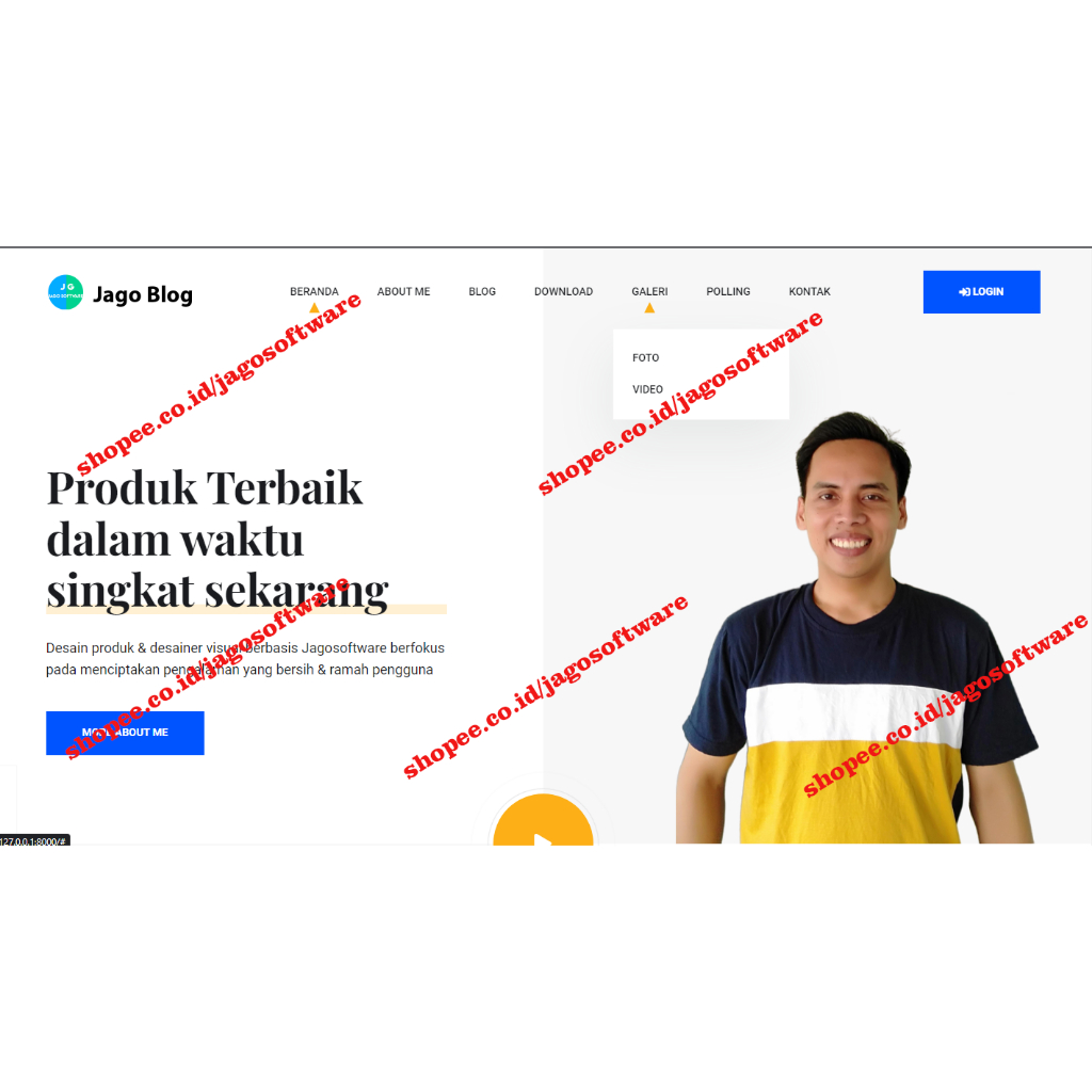 Source Code Personal Website Blog dan Portofilio Fitur Lengkap - PHP Laravel 9