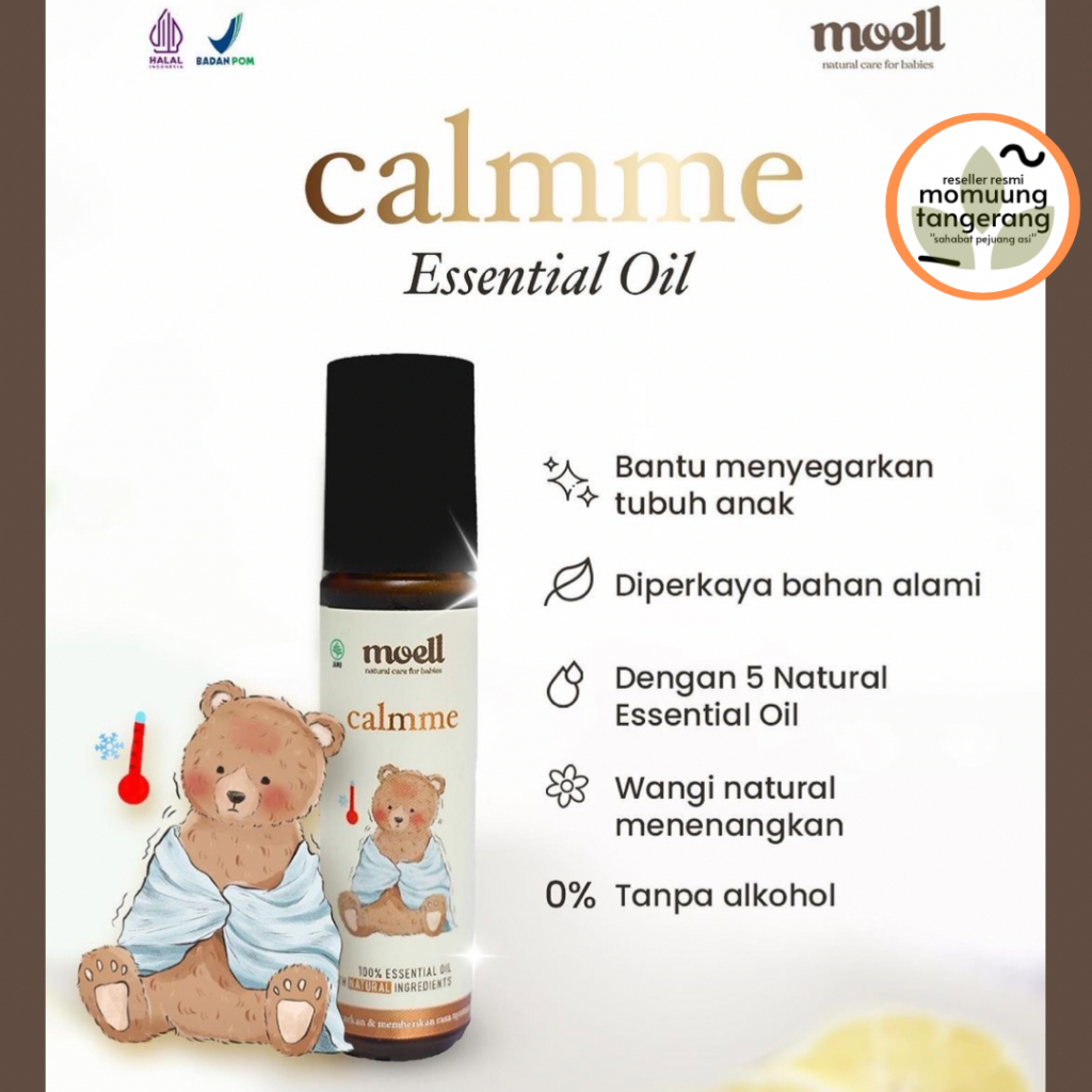 MOELL NATURAL ORGANIK ESSENTIAL OIL TUMMY WIND STUFFY NOSE CALM ME FIT ME BUG BITES FIRST CARE TANGERANG