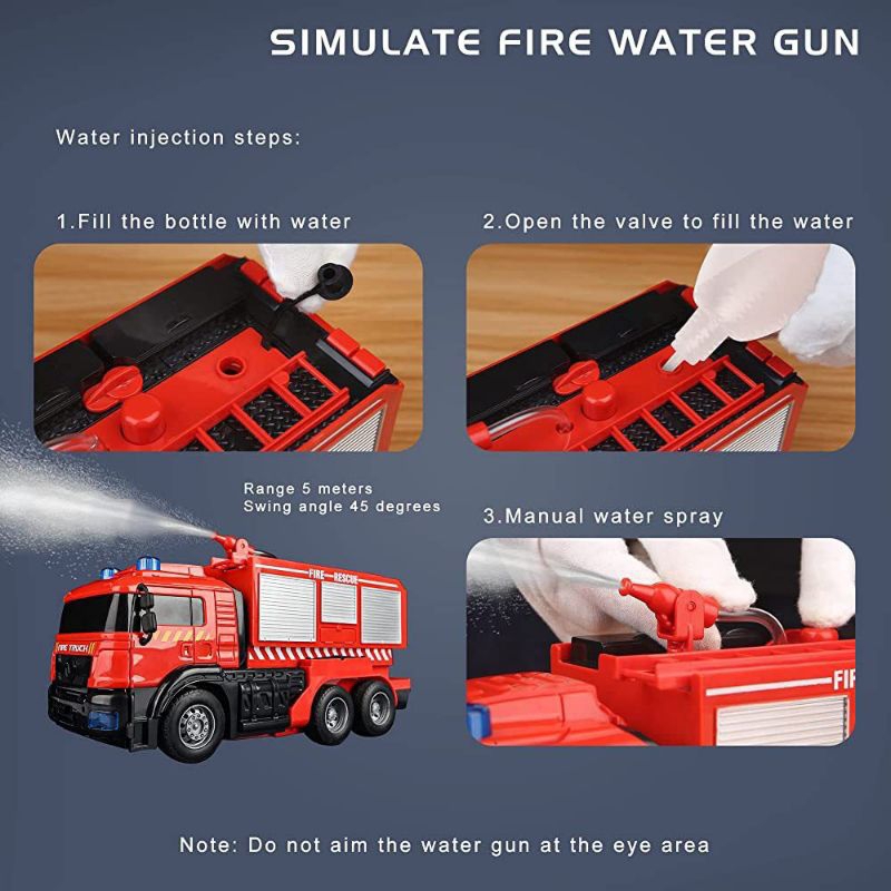 SPRAY FIRE RESCUE TRUCK Remote Control ~ Pr-17645