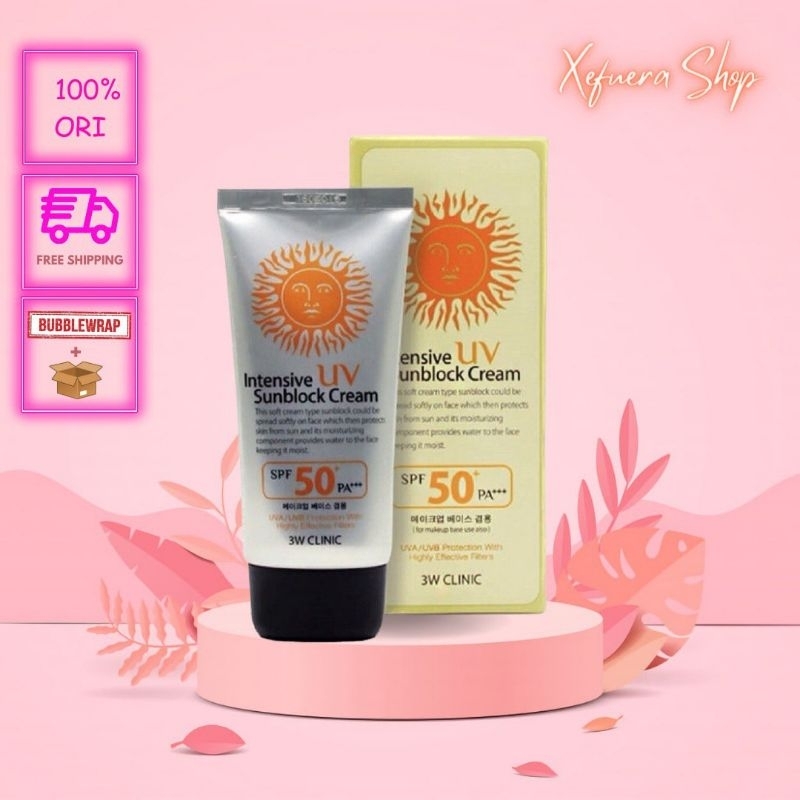 3W Clinic Intensive UV Sunblock Cream SPF50 PA+++ 70ml NEW ORI