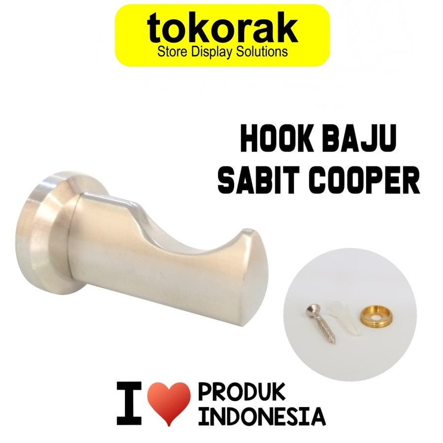 HOOK BAJU SABIT COOPER 21-05 - KAPSTOK - GANTUNGAN HANDUK - CAP STOK KAMAR MANDI- KAP STOK PAKAIAN