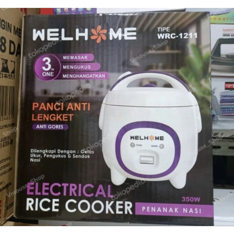 MAGIC COM WELHOME 1.2L - MEJIKOM WELHOME 1.2L - PENANAK NASI SERBAGUNA - MAGIC COM MURAH - MAGIC COM