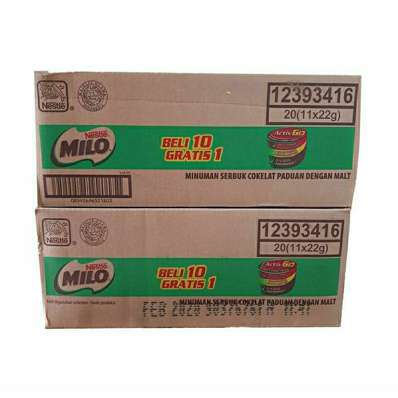 

Milo 22Gr Per Dus Isi 20Renceng x 11Sachet Khusus Cargo Dan Expedisi