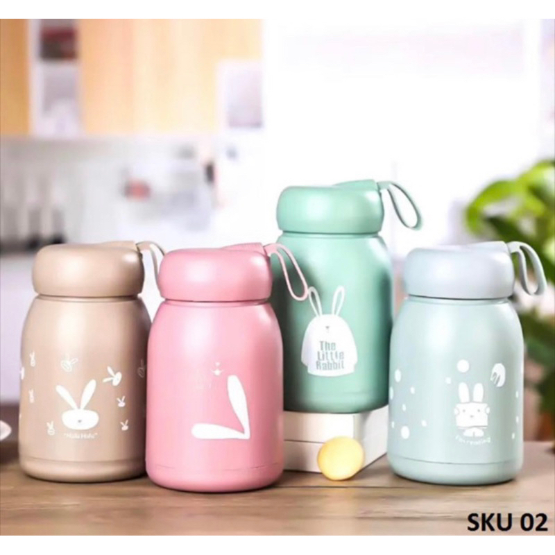 Botol Minum Kaca Rabbit 330ml, Botol Kaca Kelinci 330ml, Botol minum Rabbit