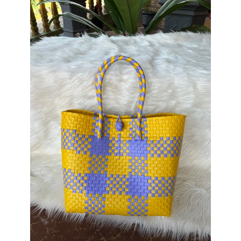 (TANPA ACCESORIES) SHOPPHING BAG Tas Jali tas Jali Tas Anyaman Plastik