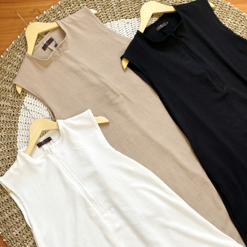 Inka Dress / inner kutung alaris / gamis kutung / inner gamis tanpa lengan / gamis inner / gamis bun