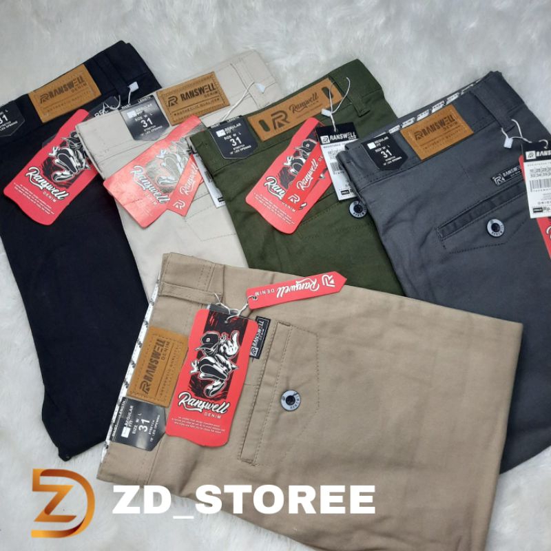 Celana Chino Chinos Pria Stretch Reguler Slimfit