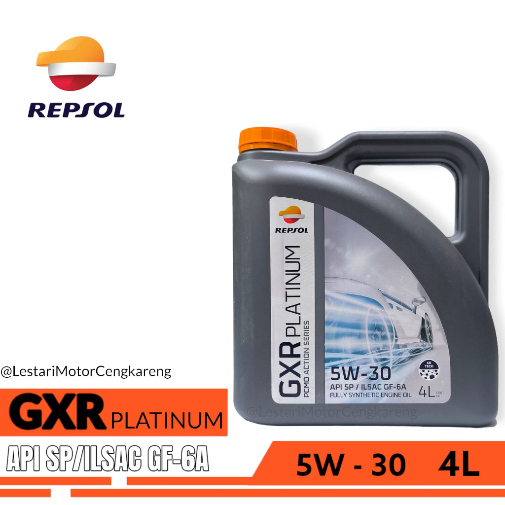 OLI MESIN MOBIL REPSOL GXR PLATINUM 5W-30 SN GF-5 FULLY SYNTHETIC 4L