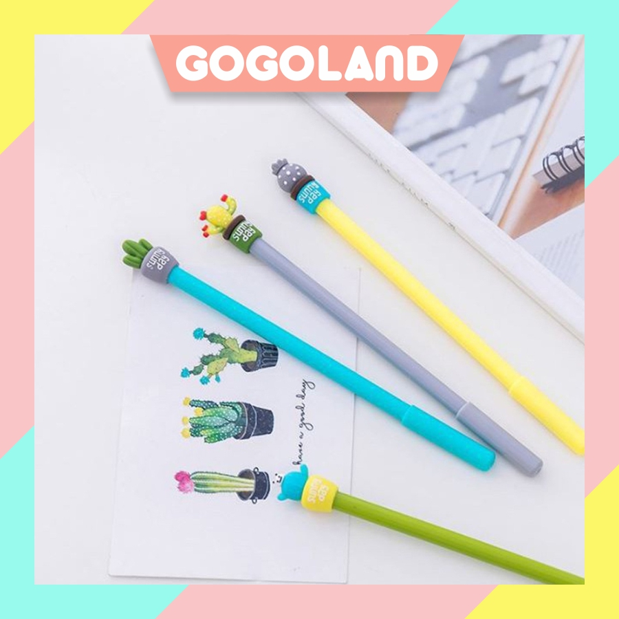 

⭐Gogoland⭐ Pulpen Gel Karakter Kaktus / Pena Kaktus / Bolpen Gel / Pulpen Lucu Unik Bentuk Pot Kaktus S077