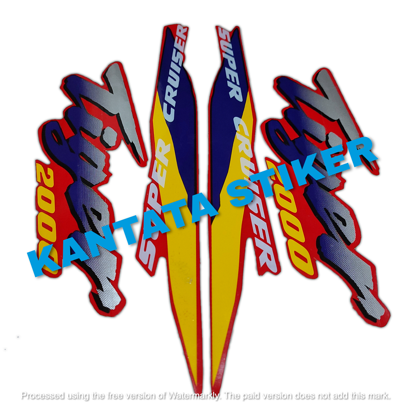 STIKER STRIPING LIS LES BODY MOTOR HONDA TIGER 2000 MERAH STRIPING MOTOR TIGER 2000 SEPASANG STANDAR