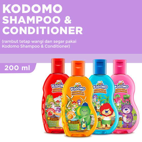 KODOMO Bodywash dengan stik bubble 200ml / KODOMO Shampoo &amp; Conditioner 200ml