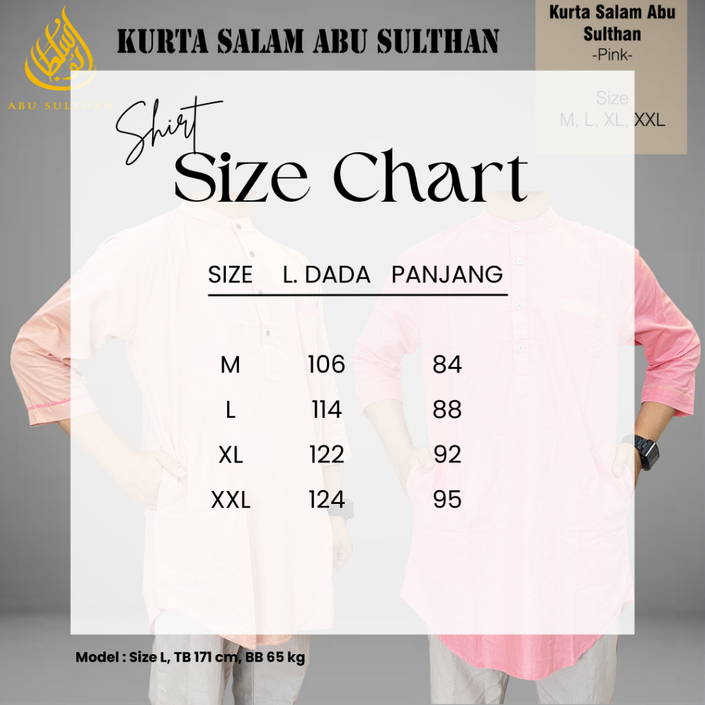 Baju Koko Kurta Pakistan Salam Abu Sulthan Lengan 3/4 Perlengkapan Sholat Pria Remaja Dewasa Atasan Pria