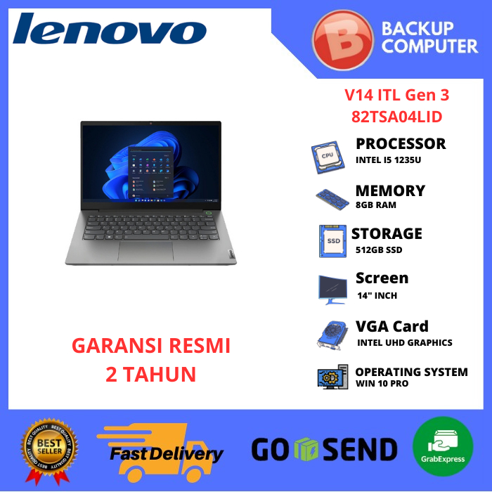 LAPTOP LENOVO V14 ITL Gen 3 82TSA04LID i5-1235U