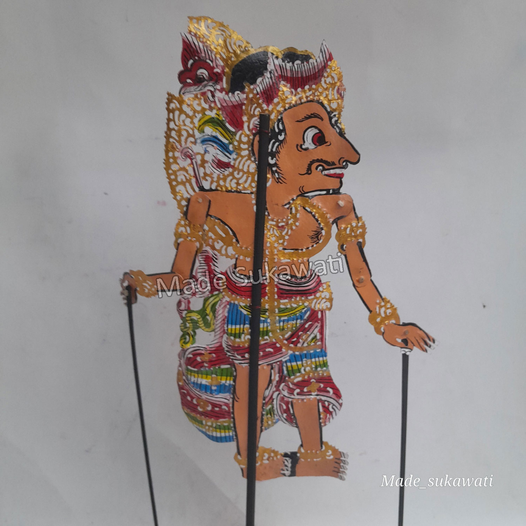 Kerajinan wayang kulit Bali Gatotkaca Gatotkoco ukiran Hiasan Handmade