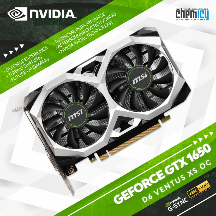 MSI Nvidia GeForce GTX 1650 D6 Ventus XS OCV1