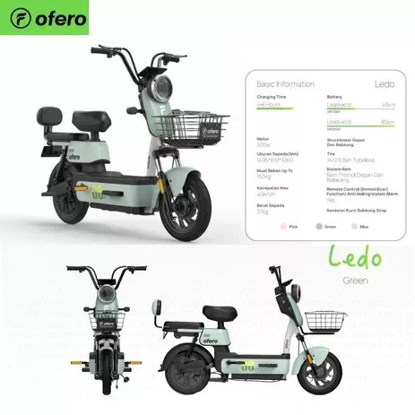 E-BIKE/SEPEDA LISTRIK OFERO LEDO SPEED 40KM POWER 350W