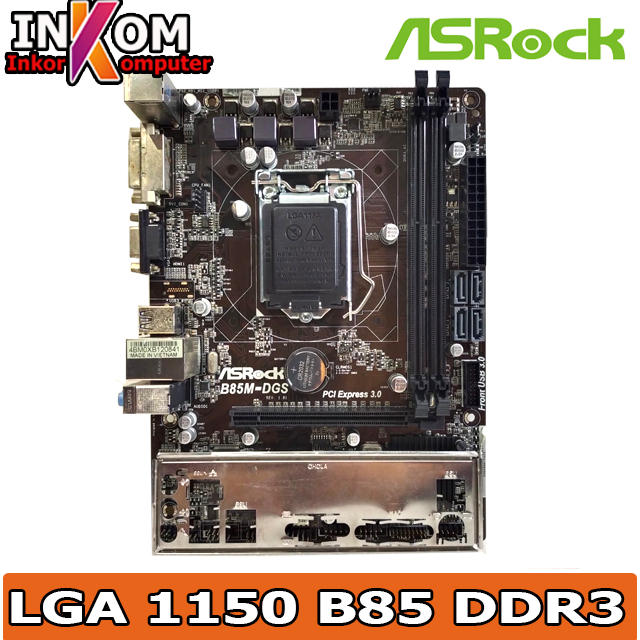 Paket Mobo Motherboard Intel B85 LGA 1150 Plus Processor i7 4770 Fan