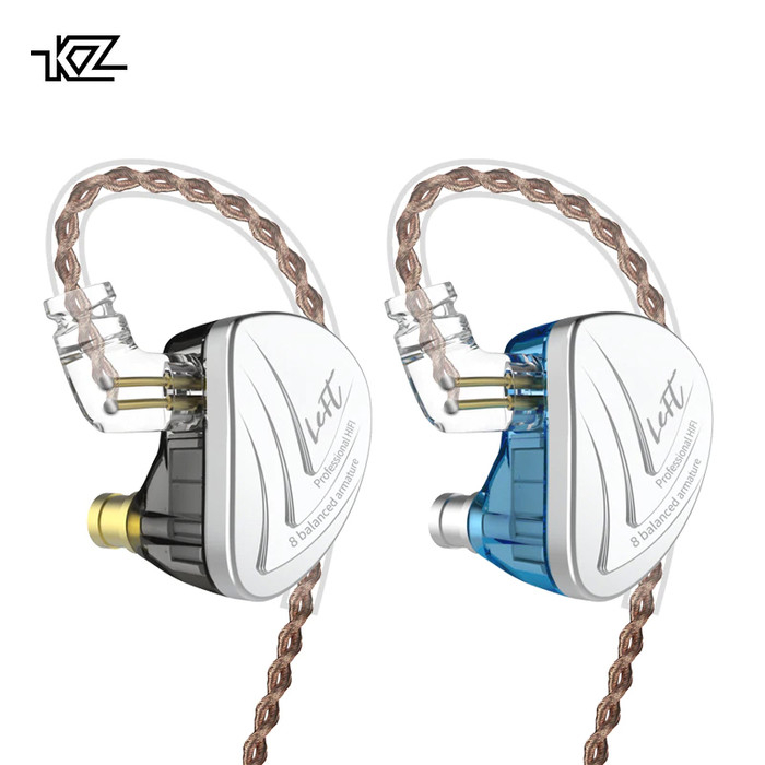 Knowledge Zenith IEM KZ AS16 - with Mic - 8 Balanced Armature - Garansi Resmi 1 Tahun