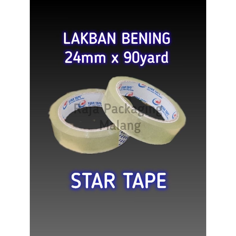 

Lakban Star Tape Satuan Bening 24mm x 90yard Murah