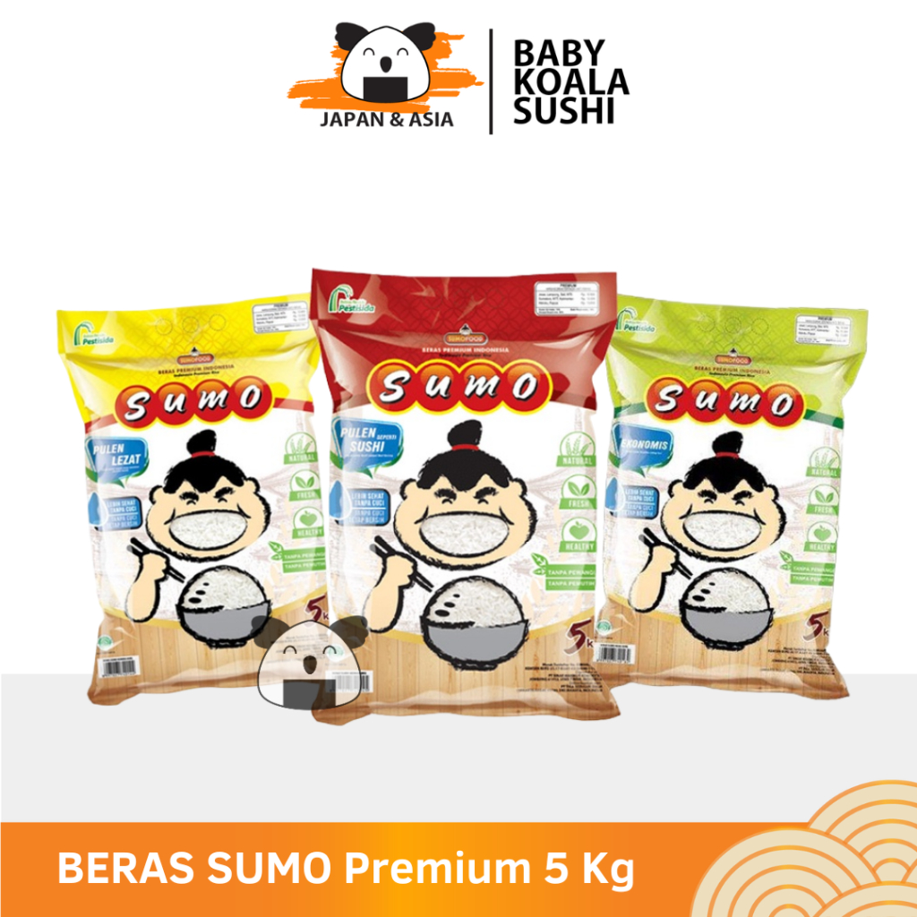 ((KHUSUS GOJEK)) BERAS SUMO Premium 5 Kg | Beras pulen seperti sushi
