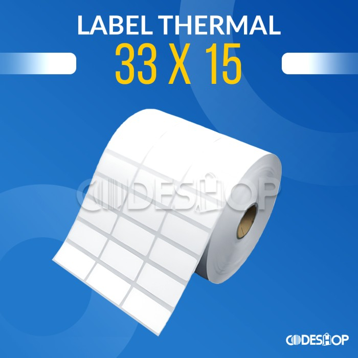 CODESHOP Stiker Label Barcode 33 x 15 mm Thermal isi 10.000 Pcs 1 line