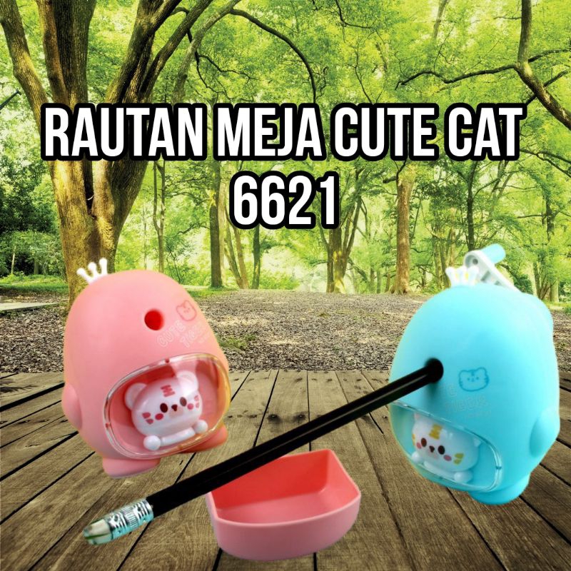 

Rautan Meja Cute Cat Fancy High Quality / Ongotan Pensil Putar 6621