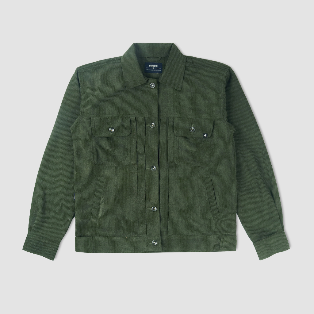 BRODO - Trucker Jacket Corduroy Olive