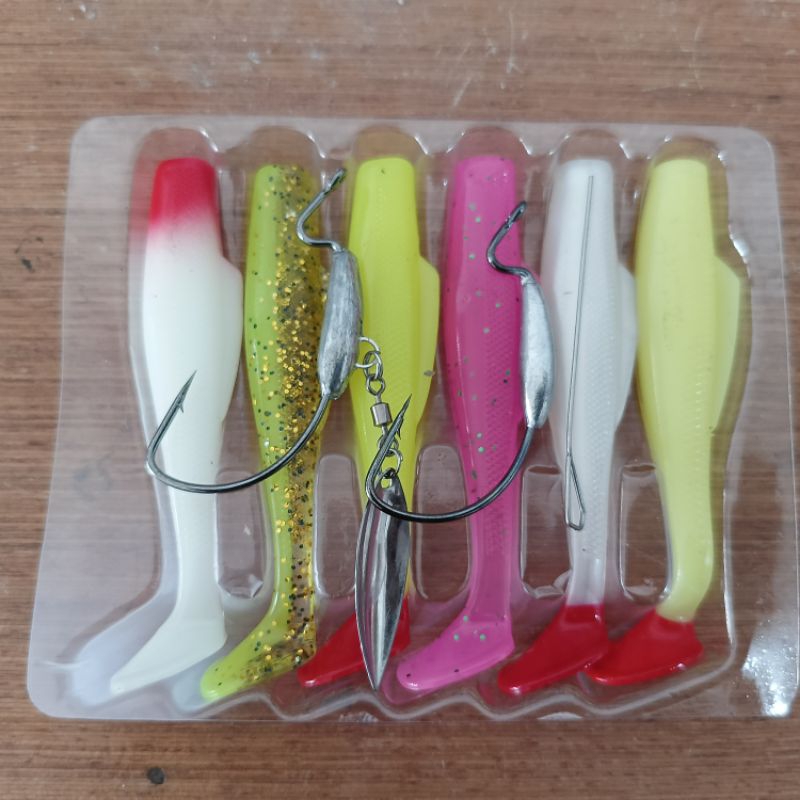 SOFT LURE 8CM WARNA WARNI ISI 6PCS