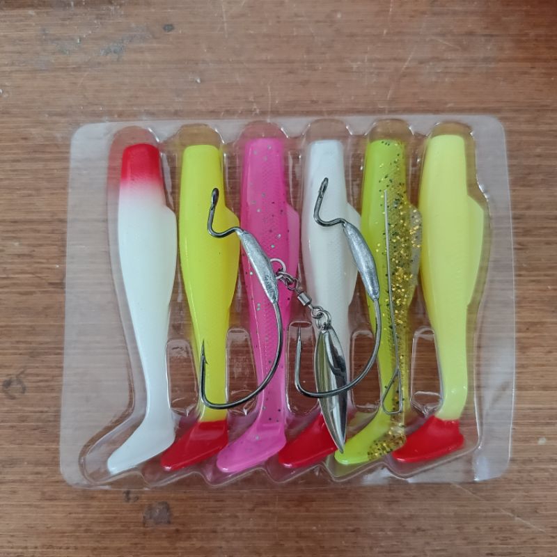 SOFT LURE 8CM WARNA WARNI ISI 6PCS