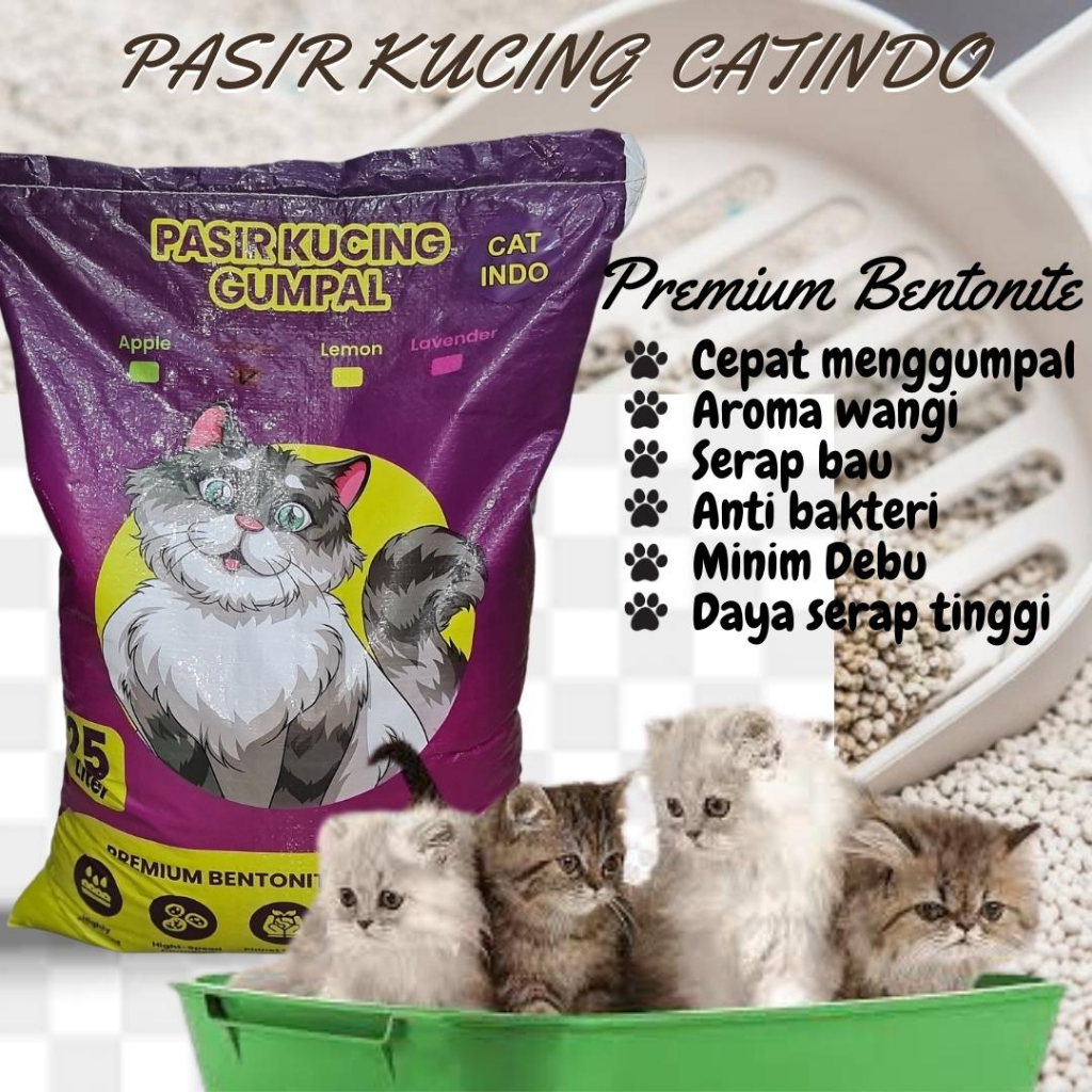Pasir Kucing Gumpal Wangi Premium T-REX 25 Liter / T-REX Cat Litter / Pasir Kucing Gumpal Wangi 25L Trex Premium