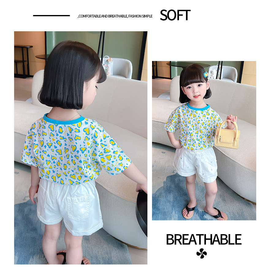 babyfit 3-8thn baju kaos atasan blouse tutul love oblong anak perempuan nyl-0615r
