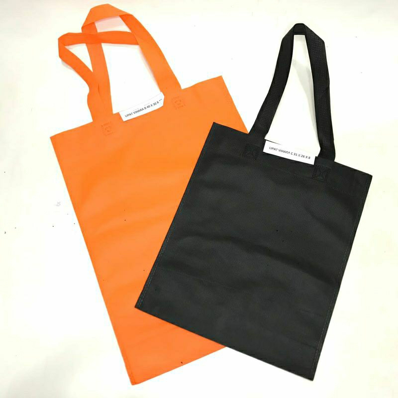 Tas Souvenir Bahan Spunbond Handle Ukuran S 35x25x8 // Tas Belanja Goodie Bag Tas Hajatan Totebag Spunbond