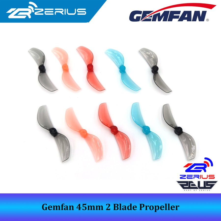 Gemfan 45mm 2 Blade 1mm / 1.5mm Shaft Propeller