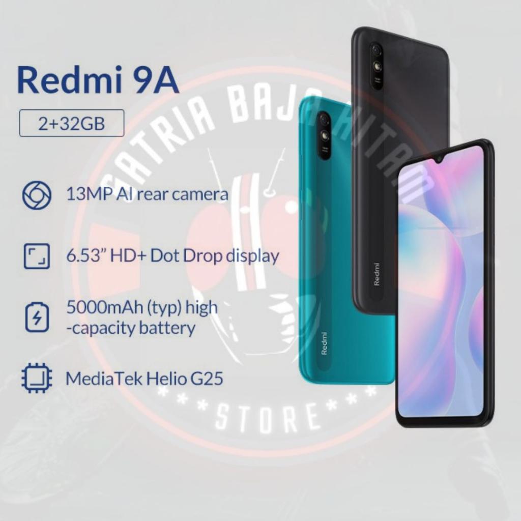 XIAOMI REDMI 9A RAM 2GB ROM 32GB GARANSI RESMI