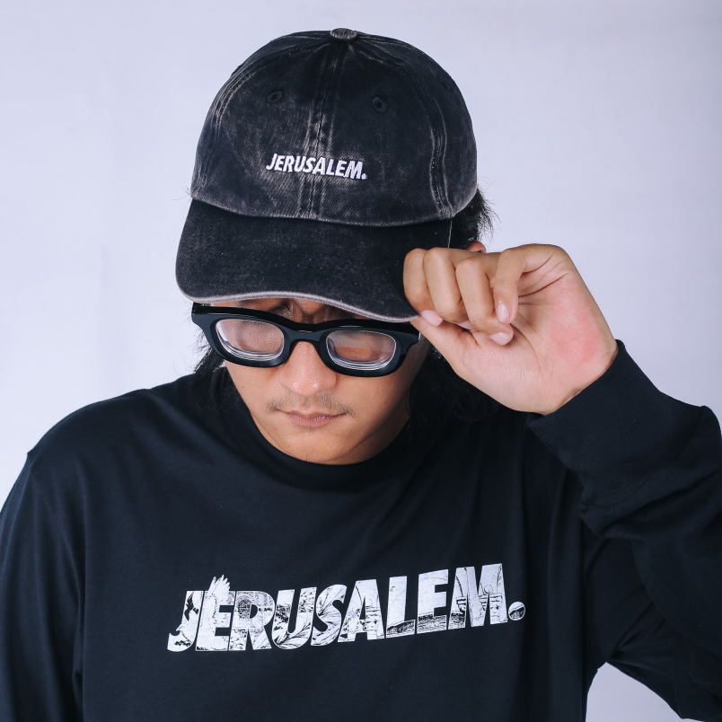 WADEZIG HEADWEAR - JERUSALEM WASHED DADHAT BLACK