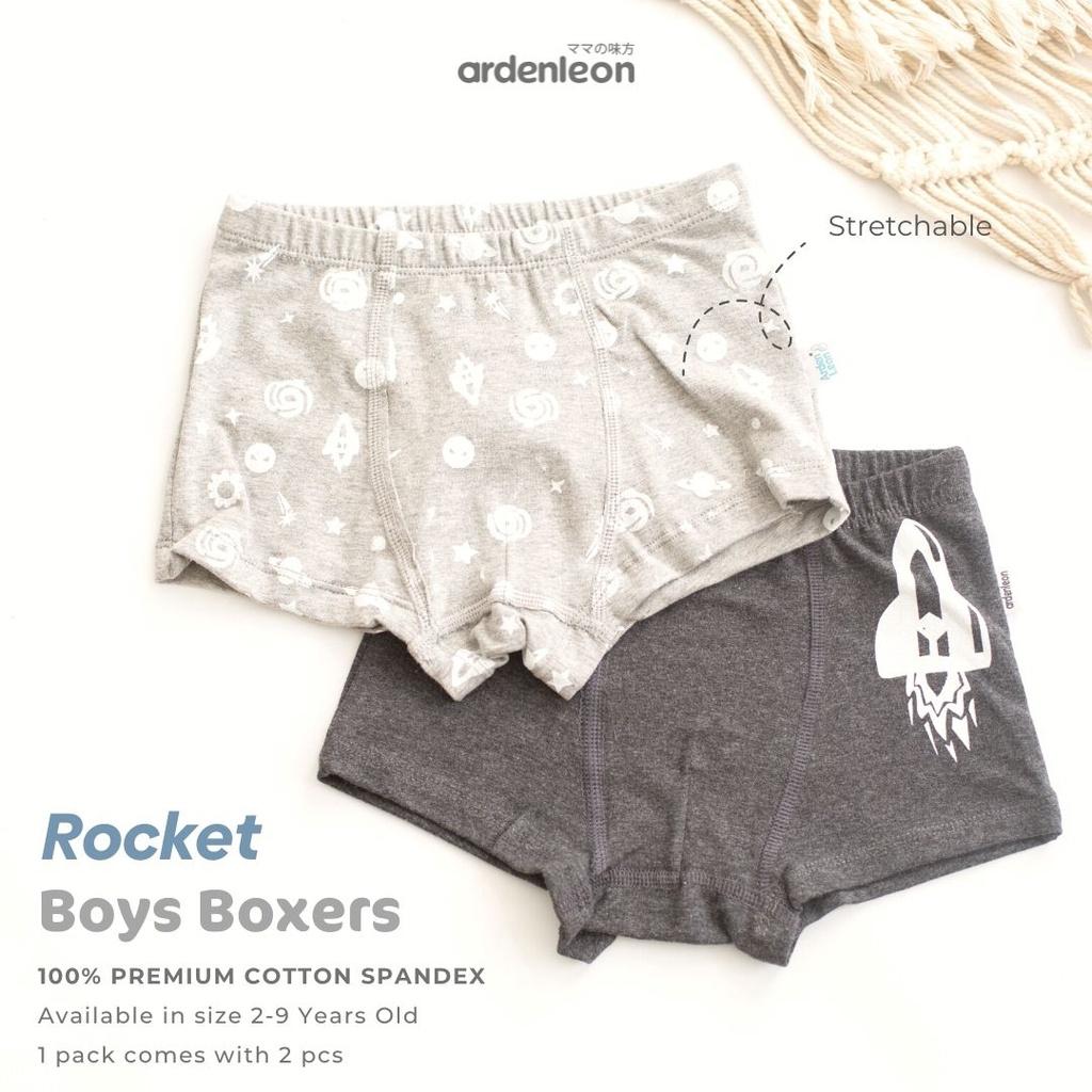 ARDENLEON Boys Boxers (2 pcs) Rocket Celana Dalam Anak