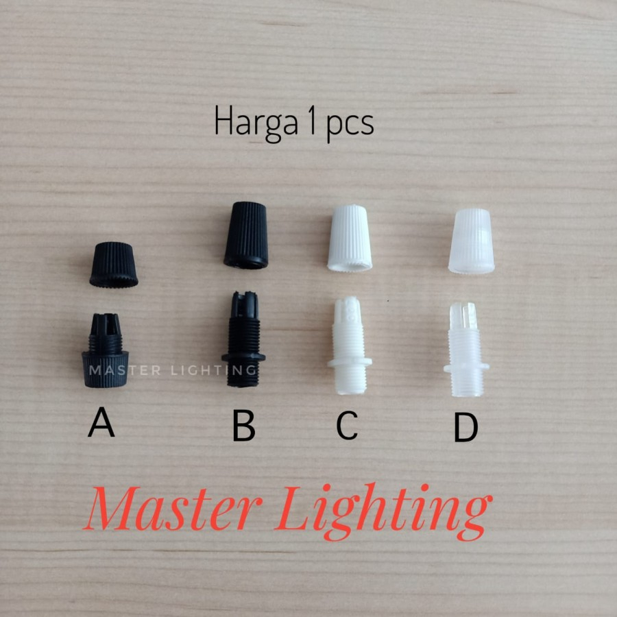 Ikatan kabel jepitan mur baut sparpart  kop base lampu gantung