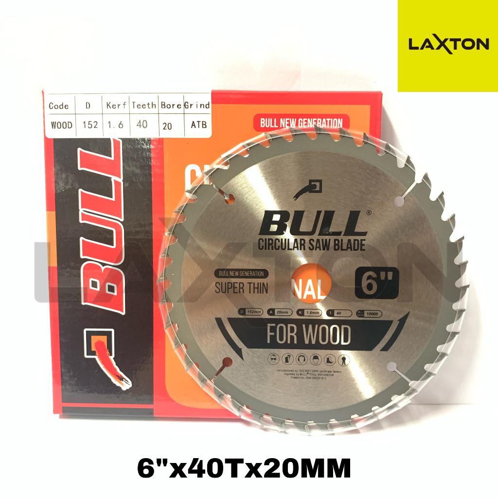 Bull Circular Saw Blade Mata Gergaji Kayu Super Thin 6&quot;