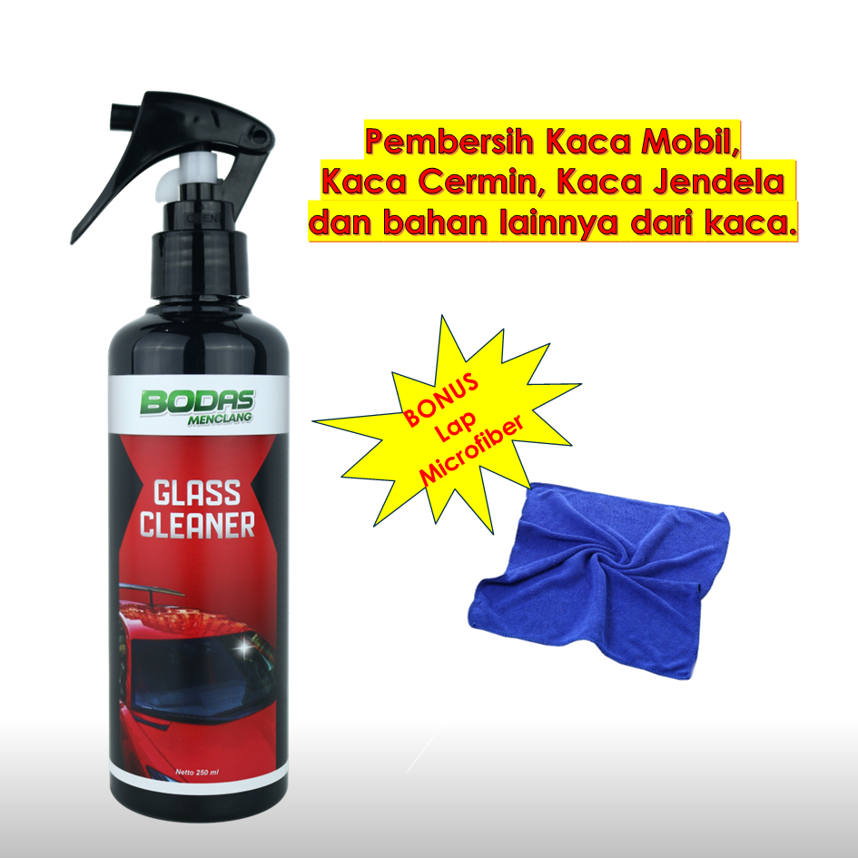 Pembersih Jamur Kaca Mobil BODAS GLASS CLEANER Menghilangkan Spot Air dan Noda membandel Lainnya