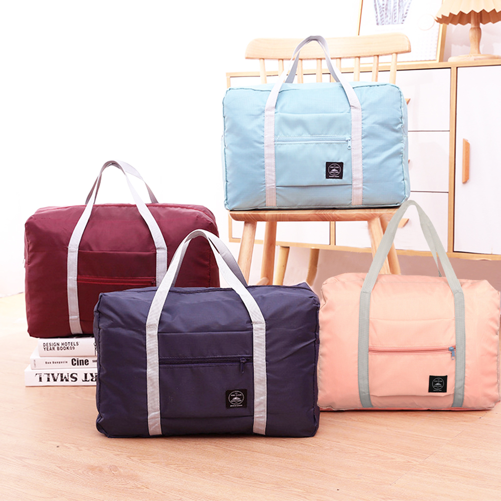 T&amp;Y  Travel Bag Hand Carry Waterproof Foldable Tas Travel Lipat Motif Besar Tas Koper Lipat Jinjing Polos Murah Import