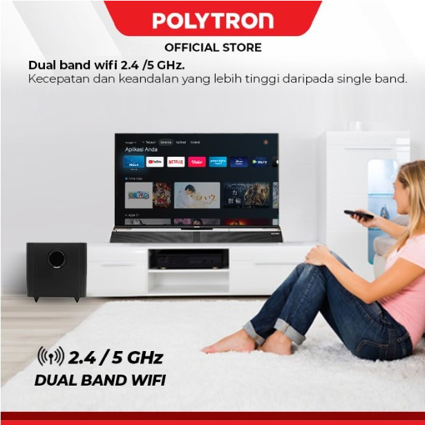 Polytron LED Smart Google TV 55&quot; Ultra HD 4K UHD Android TV 55UG5959