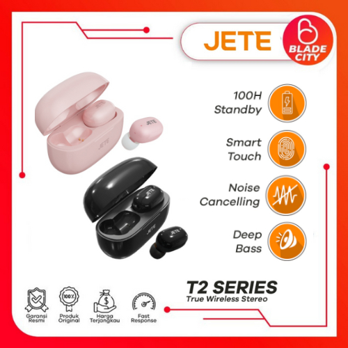 TWS | Headset Bluetooth | Earphone Wireless JETE T2 - Garansi 2 Tahun