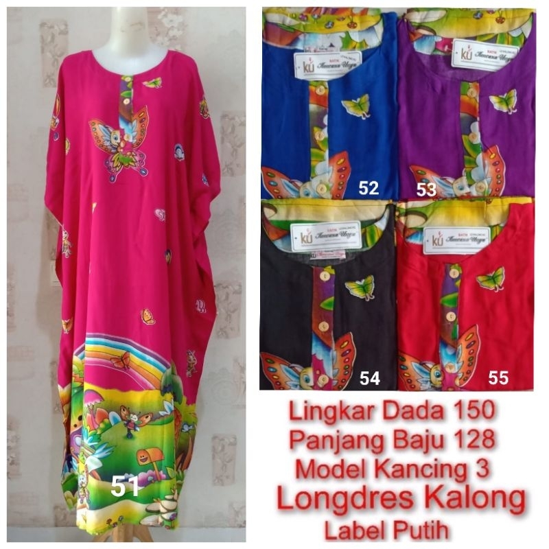 Longdres Kalong LD 150cm Kencana ungu Label Putih (KUP)