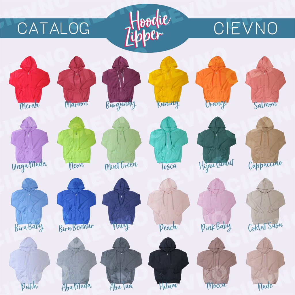 HOODIE ZIPPER HIJAU LUMUT POLOS SIZE M - XXXL