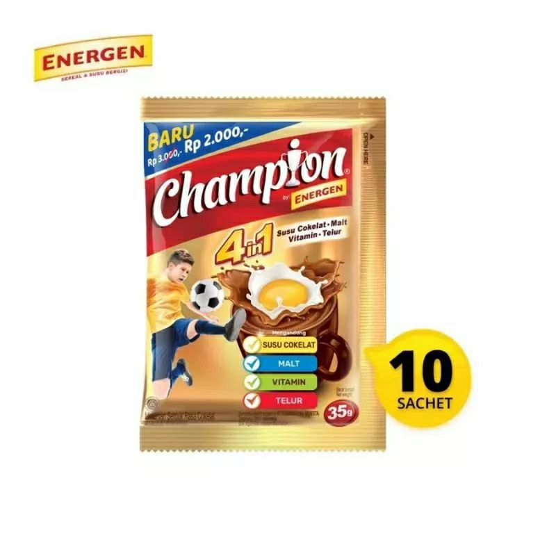 

Energen Champion 4 in 1 Renceng Isi 10 Sachet