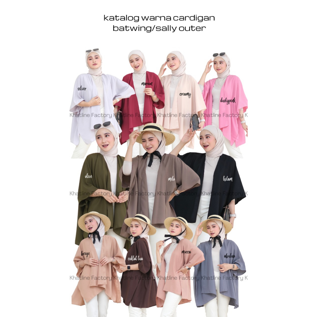 Cardigan Wanita Batwing / Sally Outer Polos